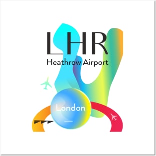 LHR Heathrow airport code London Posters and Art